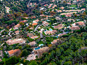 Aerial view residential district of Monaco