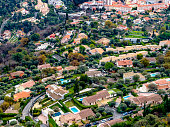 Aerial view residential district of Monaco