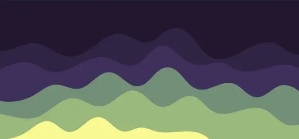 Vector illustration of Vintage style abstract wave background