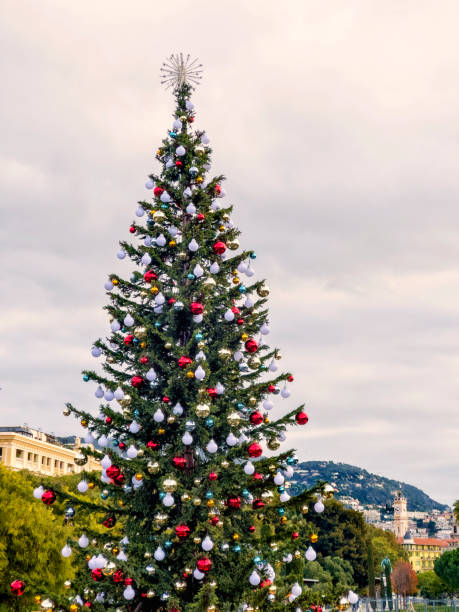 istock Town square with large Christmas tree in Mediterranean city Nice 2088140717