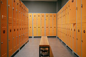 Empty Lockers room in Gym.