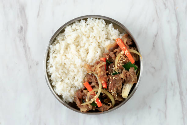 istock Top View Korean Bulgogi with Rice 2088179048