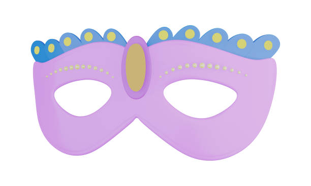 istock 3D illustration render of a bright colored carnival mask with feathers on background 2088181706