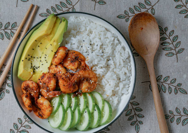 istock Shrimp Poke Bowl With Avocado and Cucumber 2088188007