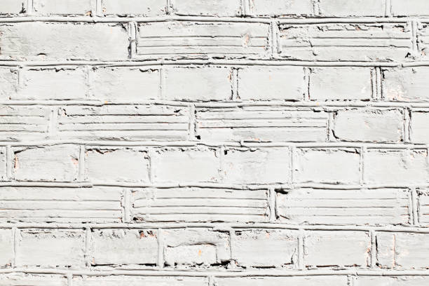 istock White paint brick wall background. Outdoor house facade texture. Gray vintage block structure. 2088190108
