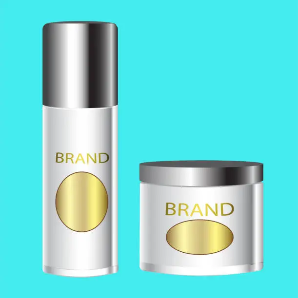 Vector illustration of Lotion and cream packaging