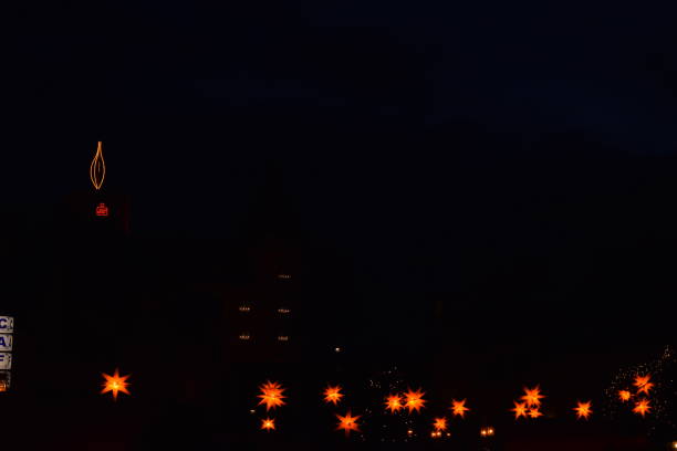 small town Christmas decoration in rural Germany