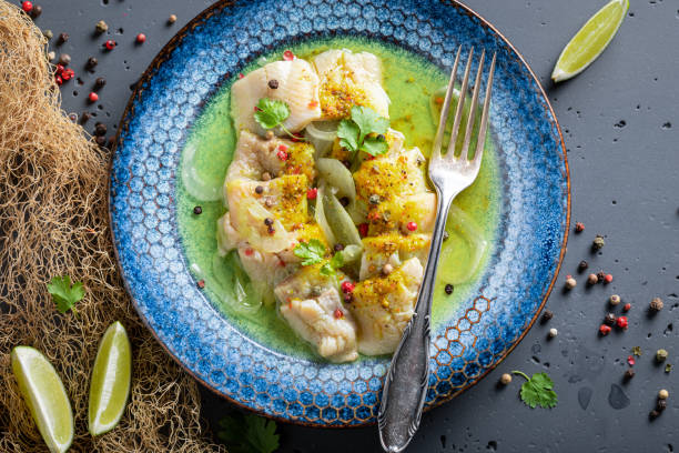 istock Healthy marinated fish with onion and pepper. 2088384647