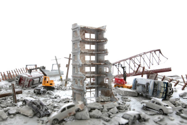 istock A city destroyed by disaster or war 2088387739