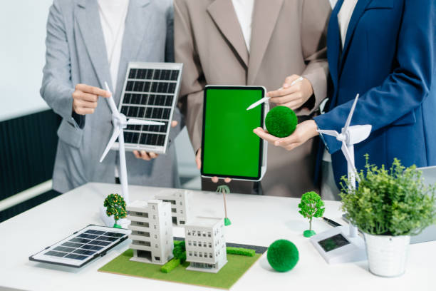 istock Business team people planning hand using laptop for working technology and business Net zero and carbon neutral concept.NET ZERO icons 2088388776