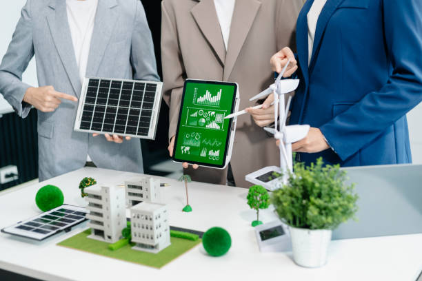 istock Business team people planning hand using laptop for working technology and business Net zero and carbon neutral concept.NET ZERO icons 2088388784