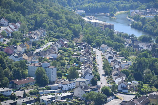 Lahn valley with a town