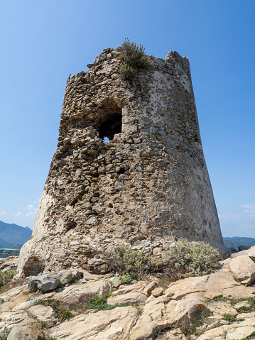 The Porto Giunco tower is a Spanish watchtower located on the promontory of Capo Carbonara, in the territory of Villasimius, Sardegna, Italy