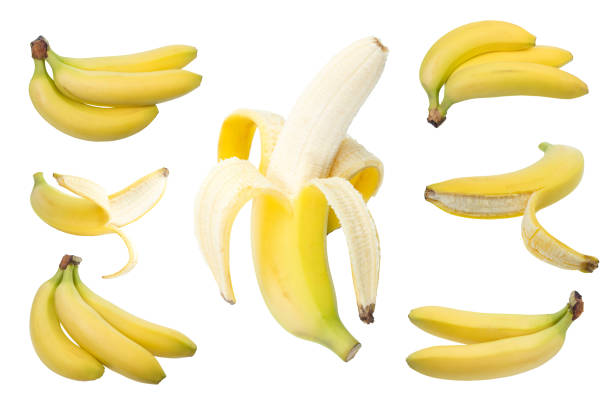 istock Set of bananas isolated on white background. 2088658492