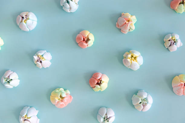 istock Easter cookies and meringue on a pastel background. Easter greeting card concept. 2088659531