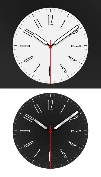 Vector illustration of Clock face Set vector