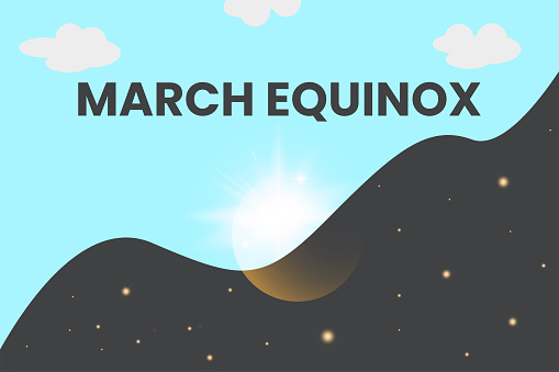 March Equinox. The spring equinox occurs around March 20th. The days are longer than the nights in the northern hemisphere.
