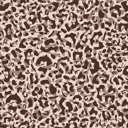 Abstract leopard skin seamless pattern. Wild exotic animal print with spots, tiling texture for fabric design, wallpaper. Vector background.