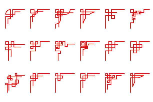 Japanese Paper Corner Pattern 920+ Japanese Corner Set Stock Illustrations, Royalty-Free Vector ...