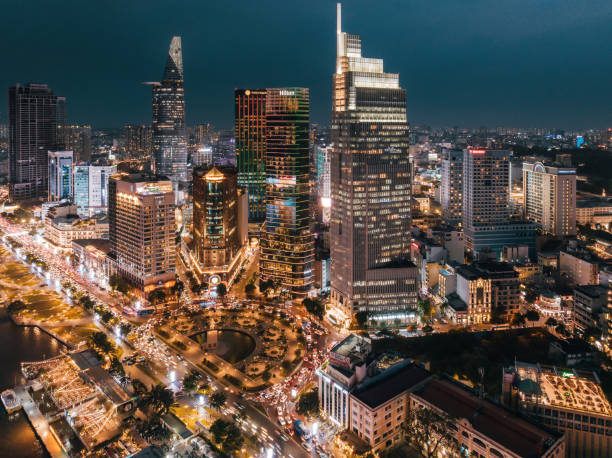istock Ho Chi Minh City in Vietnam at night 2088781900
