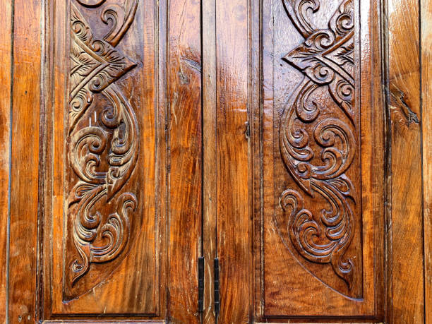 Old wooden for with ornaments