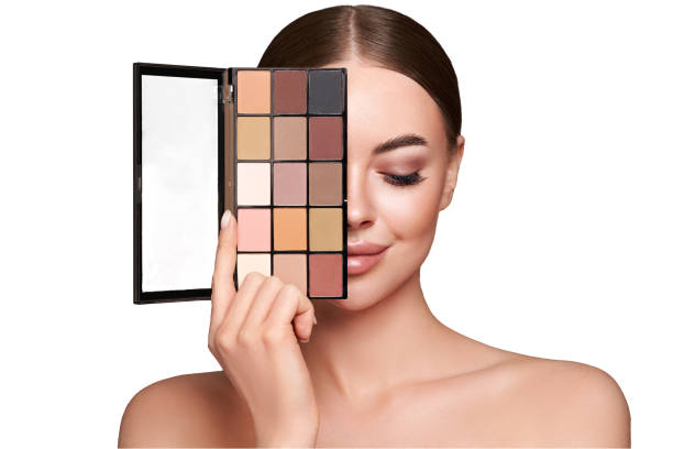 istock Beauty woman with eye shadow makeup palette 2088858285