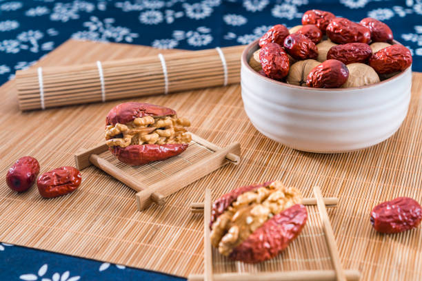 Chinese Xinjiang specialty jujube with walnuts