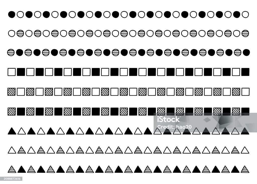 Hand Drawn Line Dividers Partition Decorative Materials Decorative ...