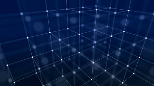 istock Digital blockchain concept. Data storage in separate cells. Abstract background with dots and connection lines. 3D . 2088898528