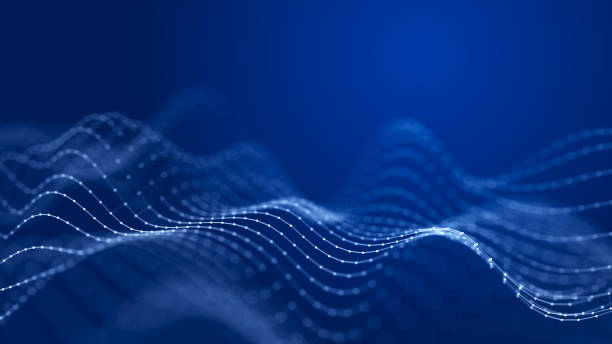 istock Abstract background grid of interlacing lines and dots. Futuristic blue particle wave. Structure of network connections. 3D rendering. 2088898554