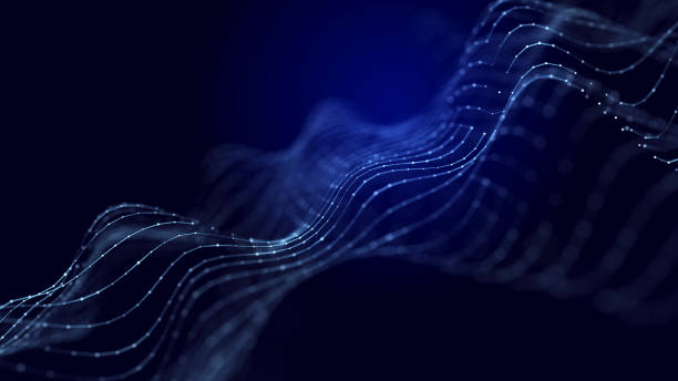 istock Abstract background grid of interlacing lines and dots. Futuristic blue particle wave. Structure of network connections. 3D rendering. 2088898794