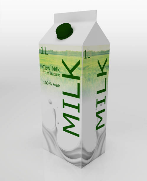 istock Milk carton packaging box isolated on white. 3d rendering illustration 2088916616