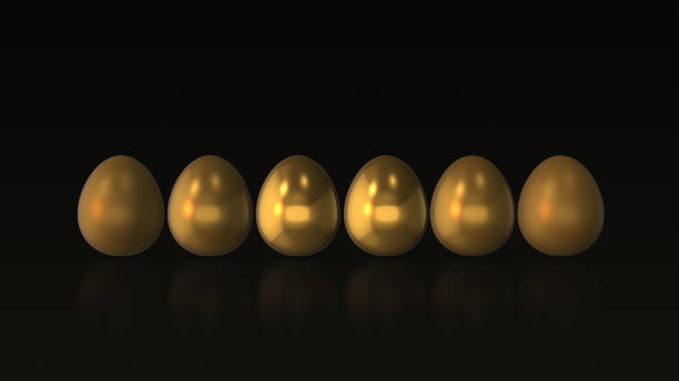 istock The Easter Sunday theme of golden eggs 2088943994