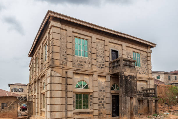 Aleshinloye Palace The Palace of the first Olu of Ibadan land,  Oba Abass Okunola Aleshinloye.  He reigned within 1930 to 1946.  Shot on 10th March 2024. oyo state stock pictures, royalty-free photos & images