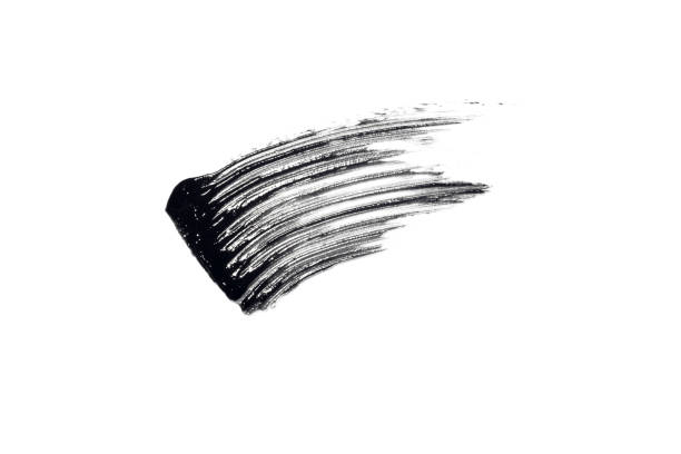 istock swatch, mascara brushstroke smear isolated on white background black mascara texture 2088968777