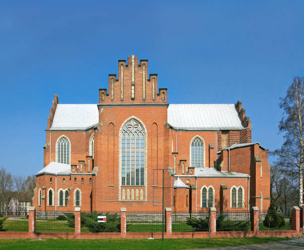 Sosnowiec - Church Immaculate Conception. The monumental brick building is the traditional architecture of Silesia, Poland