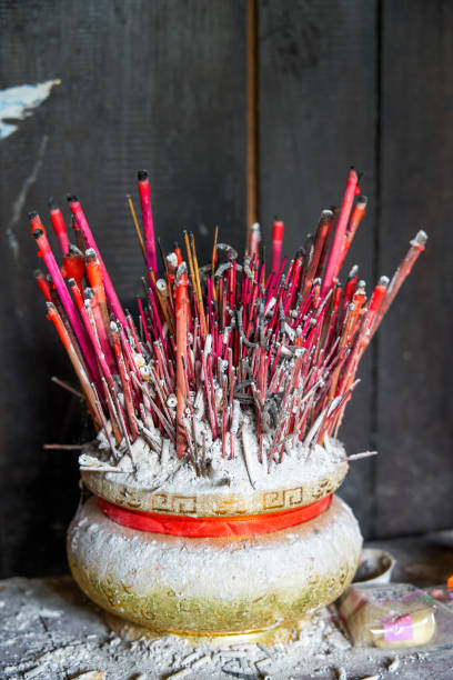 Incense burning in a Chinese temple