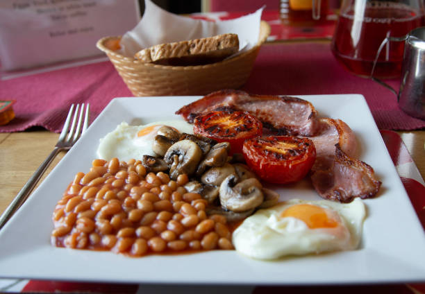 A sumptuous English break fast fresh from the kitchen