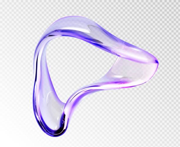 абстрактная форма 3d стеклянный объект - жидкоcть stock illustrations