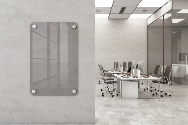 istock Blank Glass Nameplate Sign with Office 2089121941