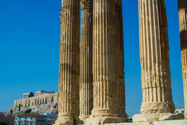 Temple of Olympian Zeus with Acropolis View