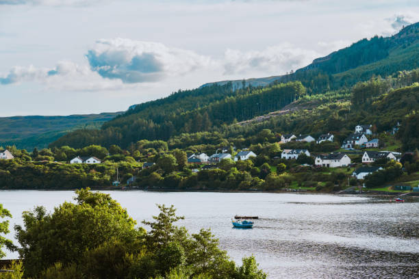 View on Portree, Isle of Skye, Scotland