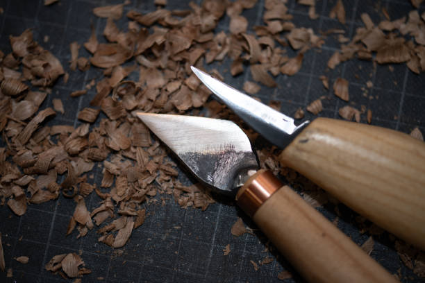 istock Close-up of carving knives 2089186151