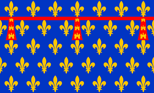 France historical province Artois flag vector illustration isolated.