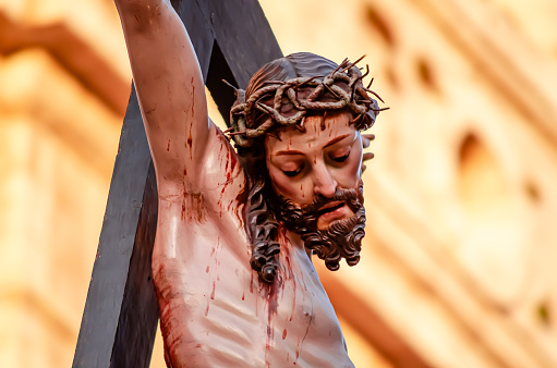 passing of Christ Crucified on cross, Holy Week, Valladolid