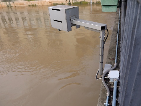 Hydrometric Probe for River Water Level Measurement and Water Height Monitoring to Prevent Hydrographic Risks
