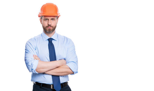 istock Businessman architect at inspection. Engineering inspection supervisor isolated on white. Inspection by businessman in office. Architect inspector man. Professional service 2089353717