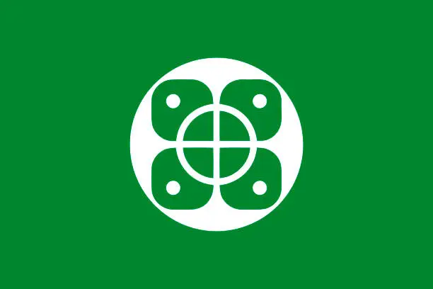 Vector illustration of Flag of Shimoda, Shizuoka