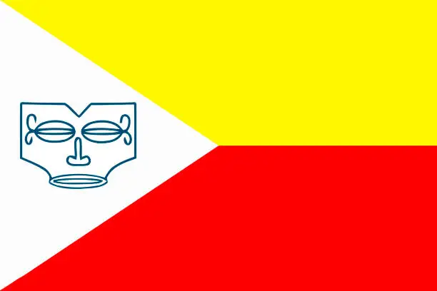 Vector illustration of Flag of the Marquesas Islands