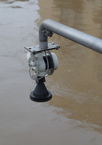 Industrial Hydrometric Probe Monitors River Water Levels for Flood Risk and the water